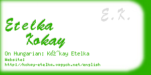 etelka kokay business card