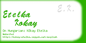 etelka kokay business card